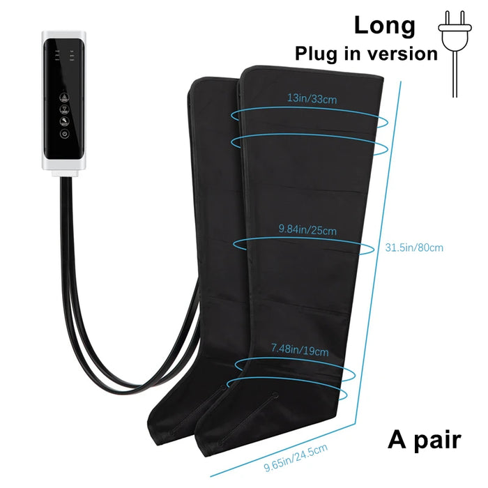 PULSE Recovery Boots Long fit — full-leg compression sleeve with control unit